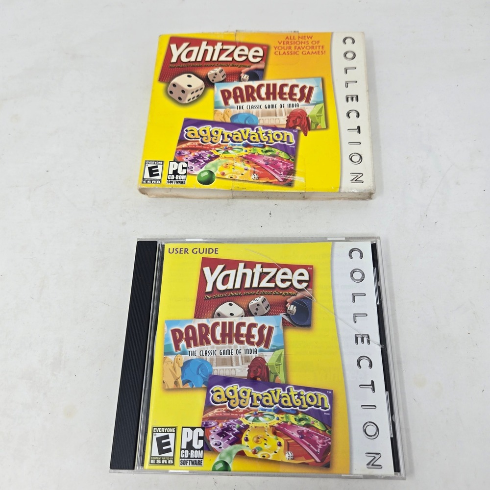 Yahtzee Parcheesi Aggravation Collection PC CD-ROM 2006 Hasbro ValuSoft Games
